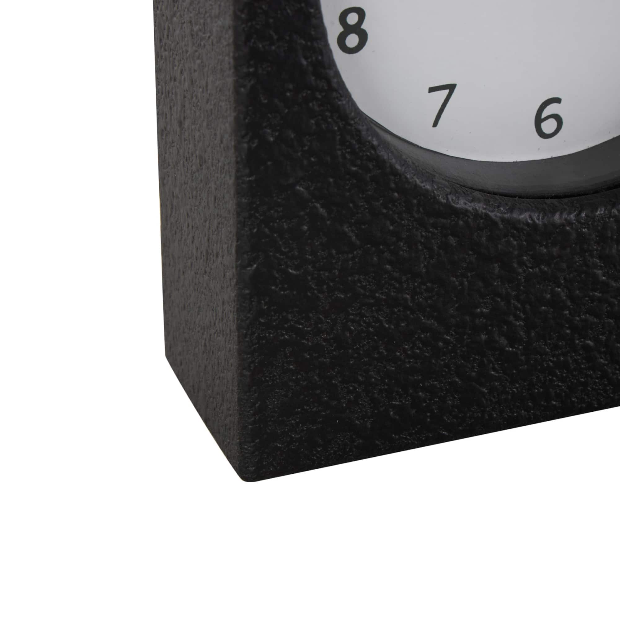 8.75" Textured Decorative Clock with Gold Accents Set